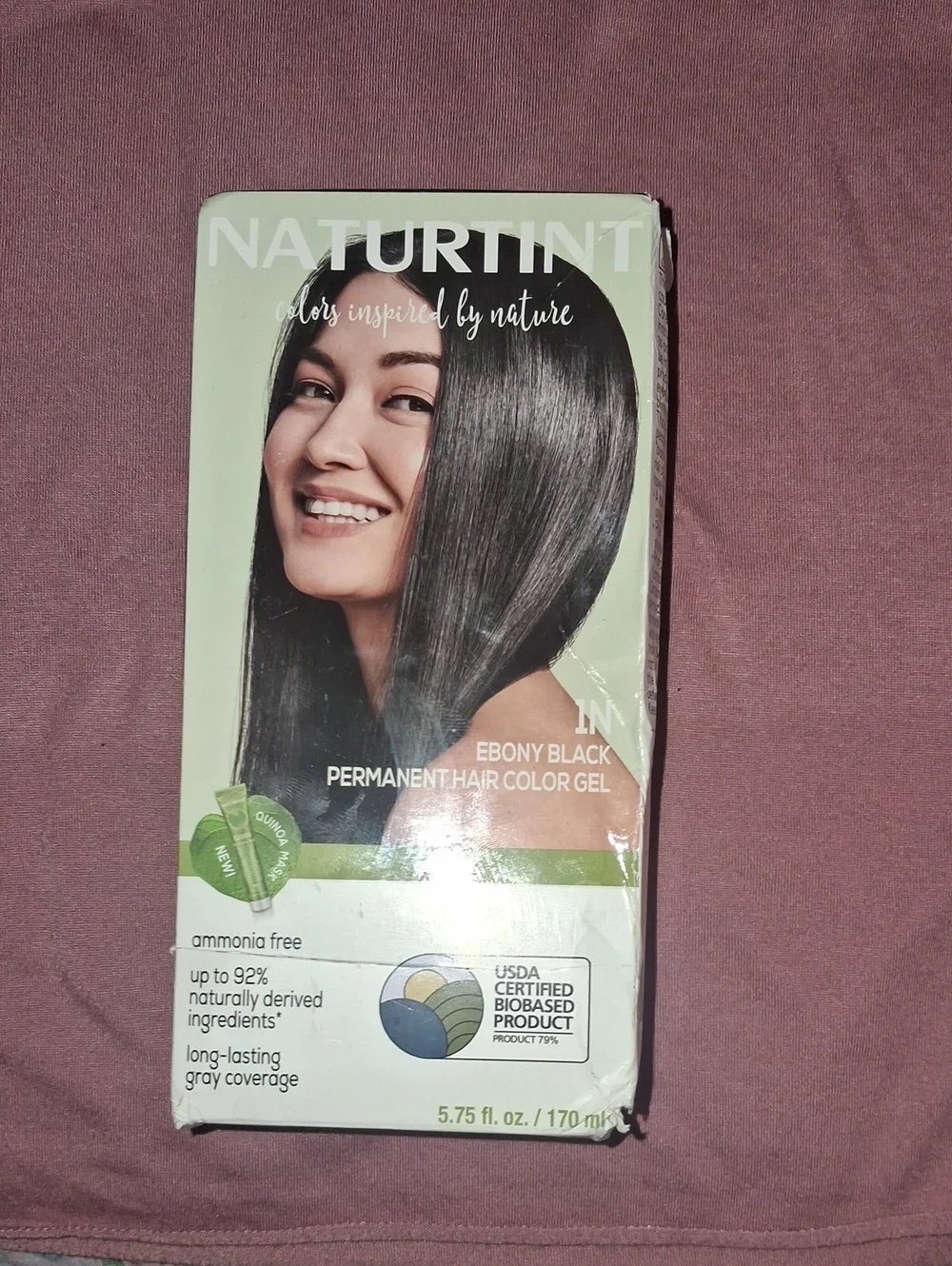 Ebony Black Permanent Hair Color Gel - Deep Black Shine